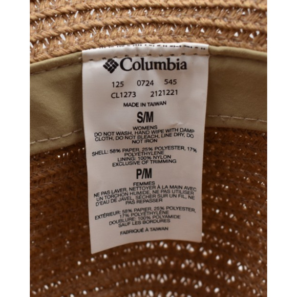 Columbia Straw Sun Hat -- Global Adventure Packable Braided Cord -- Womens S/M - Picture 6 of 7